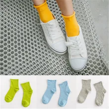 Women s Cotton Sock Casual Sweet Candy Calcetines Brief Fashion Solid Korean Style Socks For Women