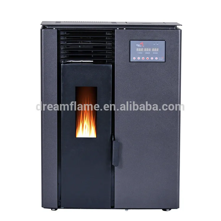 Modern Style Burning Fireplace Insert Pellet Stove,Small Remote Control