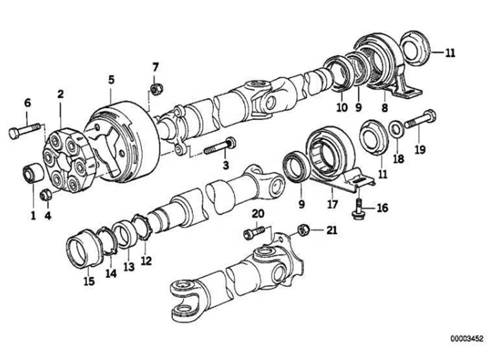 E46 E90 Driveshaft Drive Center Carrier Support Bearing For Bmw Drive