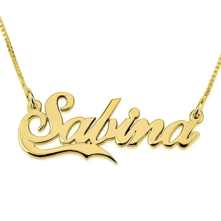 High Quality Gold Plated Alphabet Letter Shaped Necklace Message Letter