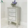 Mirrored Furniture Glass Bedside Cabinet Table With 3 Drawer Bedroom Side Decor