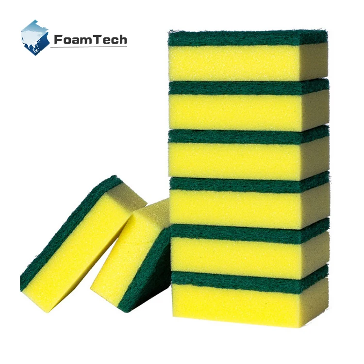 Kitchen Abrasive Cleaning Green Heavy Duty Scouring Pad Material Rolls