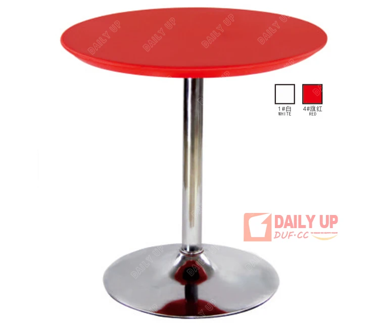 Round Coffee Table With Metal Base Plastic Dining Table Set Coffee Shop Table For Restaurant Dining Household Leisure