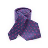 Red Ribbon Print Logo Tipping Tie International AIDS Symbol Silk Necktie Deep Blue Custom Printed Ties