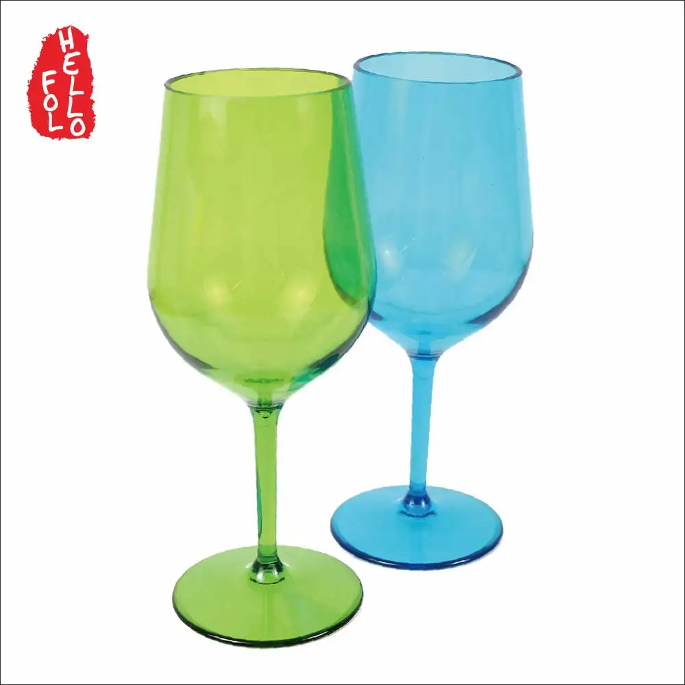250ml Petg Pink Spillproof Floating Plastic Wine Glasses For Beach