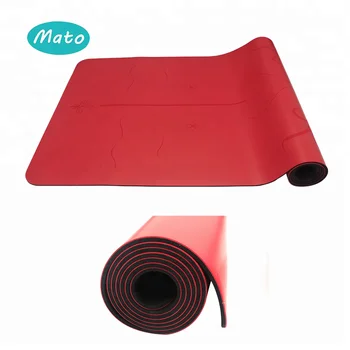 Foldable Non Slip Eco Friendly Printed Travel Pu Rubber Yoga Mat