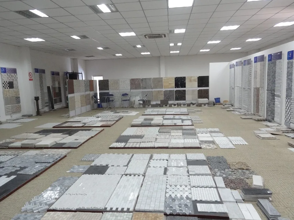 Flower waterjet marble tiles design floor pattern