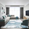 Luxury Modern abstract Mediterranean light blue carpet polyester made modern center carpet rugs living room or bedroom doormat
