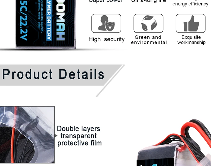 Agricultural Plant Protection UAV Drone Lipo Battery 22.2V 8000mAh with 2S 3S 4S 5S 6S