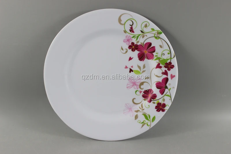 FDA LFGB Melamine dinner plate Flower Print 8"