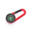 Plastic material Liquid Filled Compass Carabiner Key chain / Black Round Scale Compass With Snap Hook