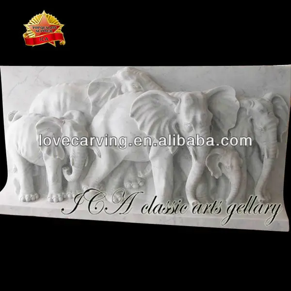 
Hot Sale White Carved Marble Wall Relief For Home Decor 