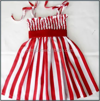 girls red and white dress