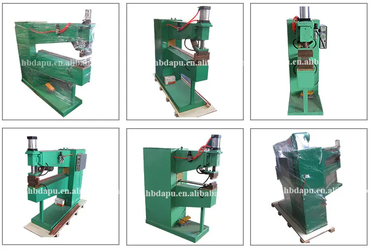 Welded wire mesh multiple pneumatic spot welder