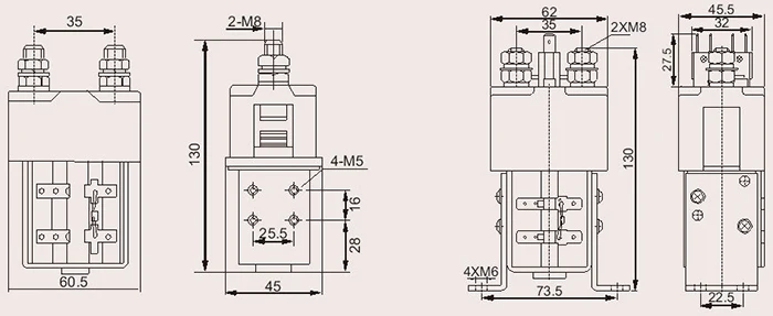 1P 1NO 12V 24V 36V 48V 100A 125A 150A 200A 300A 400A 500A 800A SW150 SW200 SW300 SW400 SW500 SW800 Electric Vehicle DC Contactor