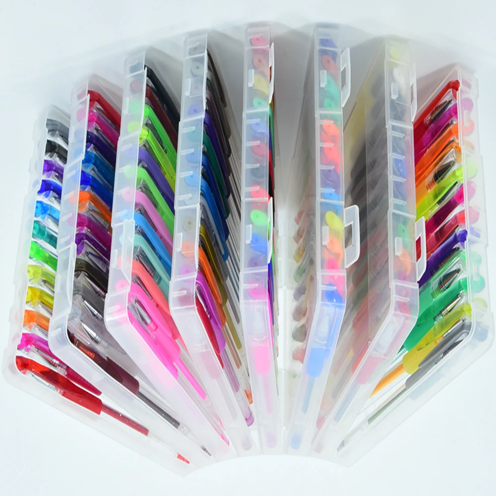 8 colors neon pens erasable glitter