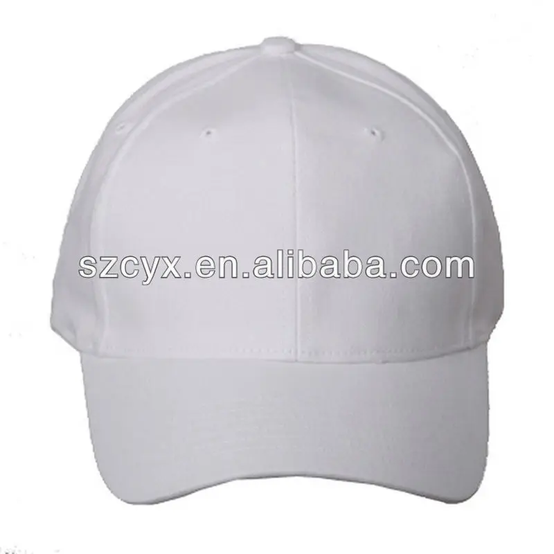 plain white baseball cap