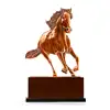 custom zinc alloy plated lotus insert trophy