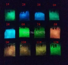 100g lot Luminous Pigment Phosphor Powder photoluminescent Pigment 10 ColorsX10g Glow at Night Coating Nail Polish
