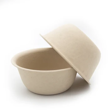 disposable bowl biodegradable soup paper 300ml microwavable larger bamboo dinner