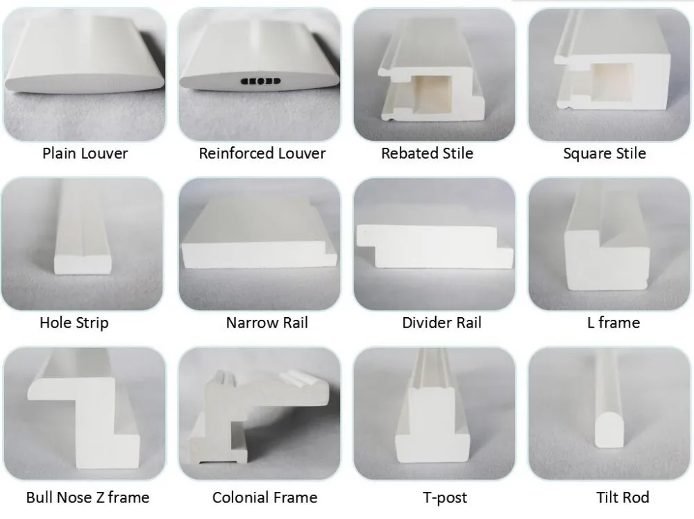 Pvc Material Vinyl Plantation Plantation Shutter Parts Buy Durable