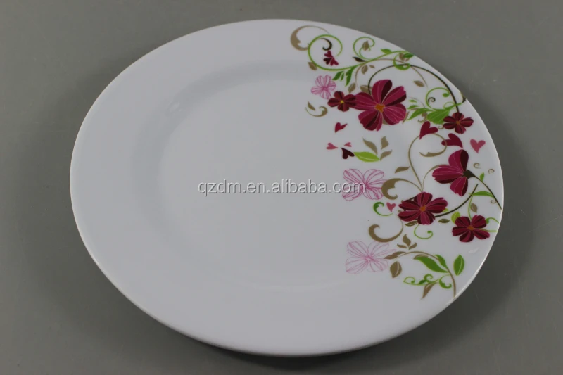 FDA LFGB Melamine dinner plate Flower Print 8"