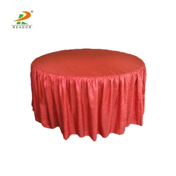 Fancy Wrinkle Crinkle Crushed Banquet Round Tablecloths With Fancy Wrinkle Crinkle Crushed Banquet Round Tablecloths With Skirts Table For Weddings And Parties