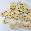 Wood Buttons Natural Mickey Buttons Wooden Sewing Button 19X15mm