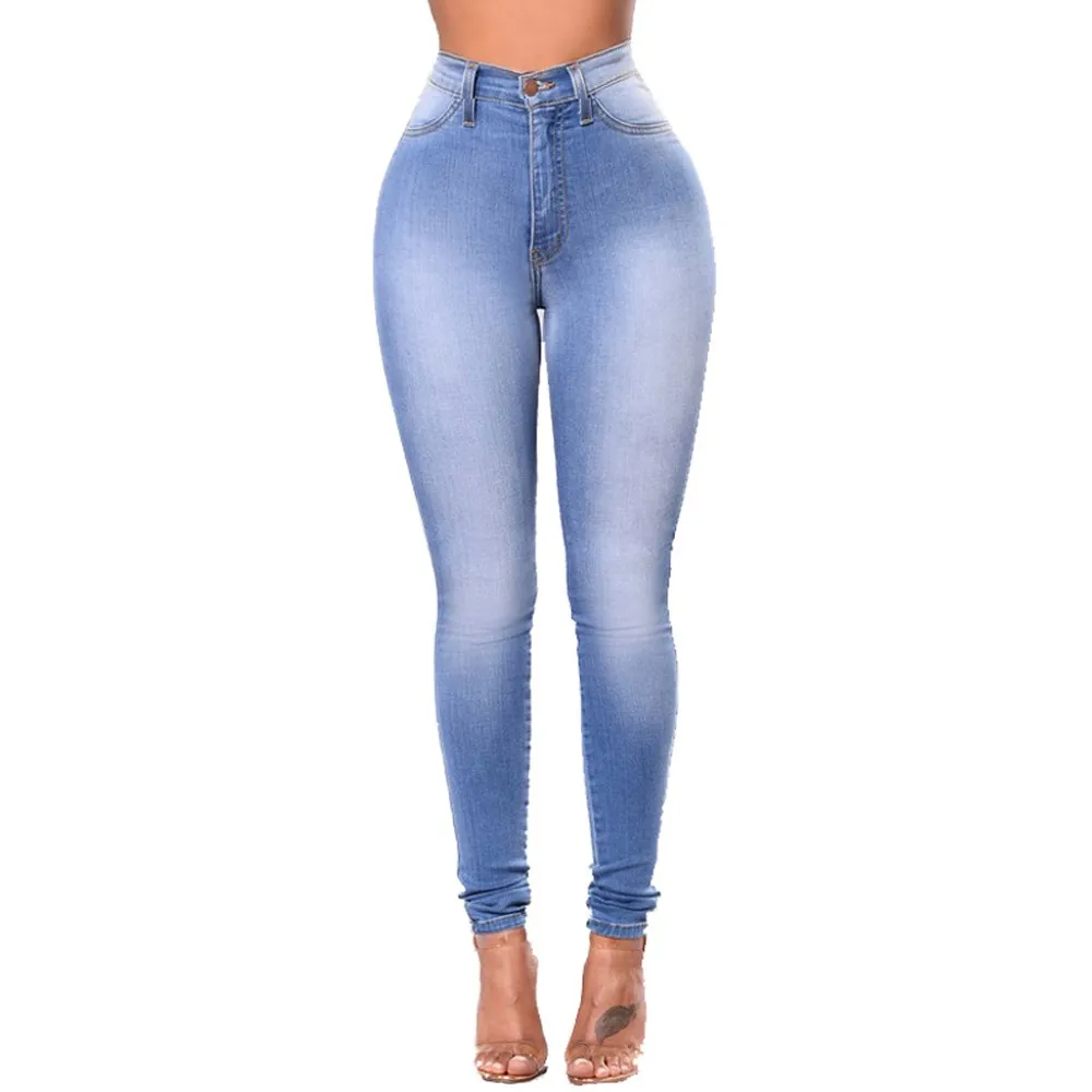 New Design Stock Women No Hole Denim Jeans Trousers,Unique Design Jeans ...