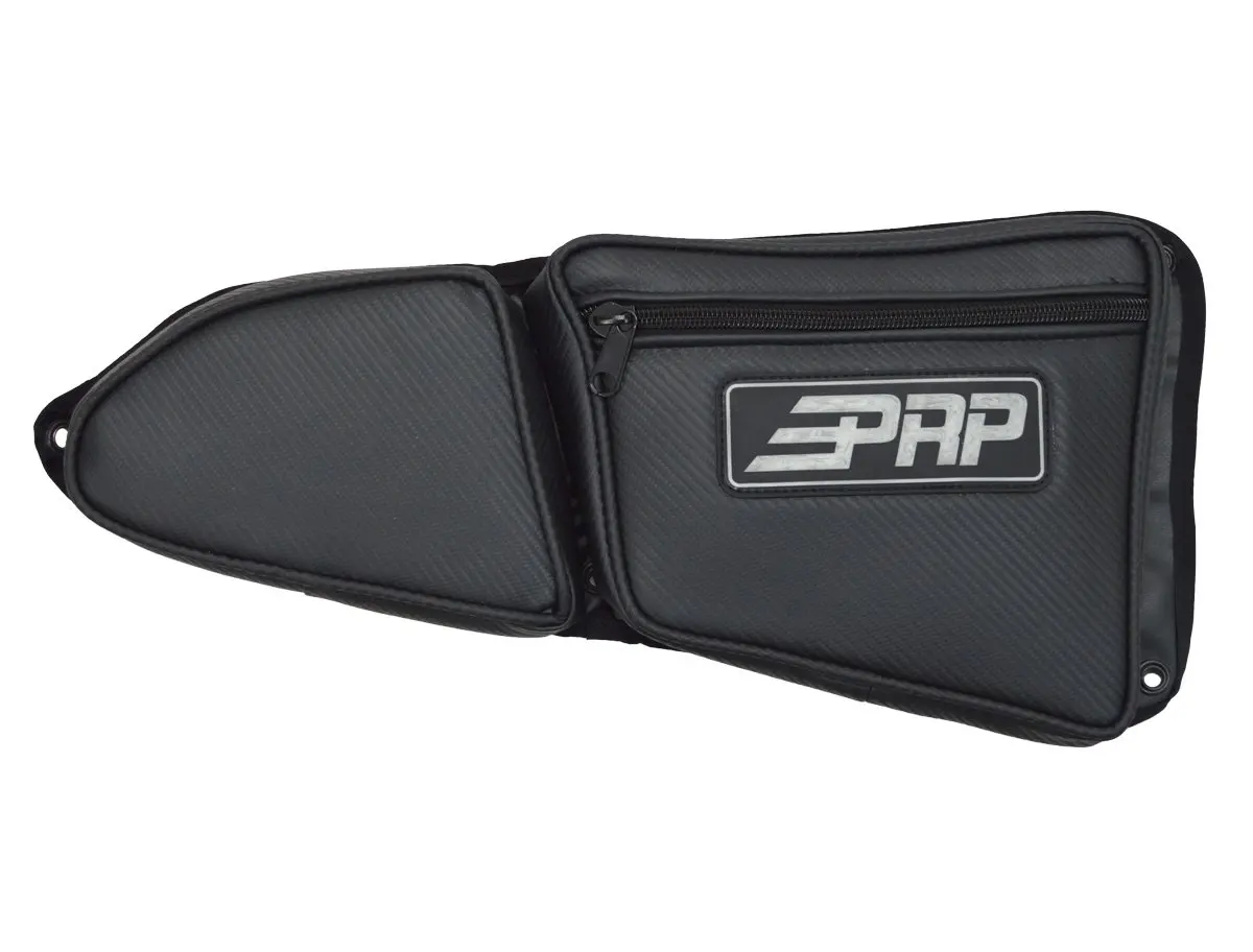 PRP Seats E36-215 Carbon Fiber Orange Driver Side Door Bag with Knee Pad