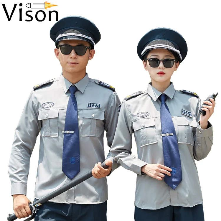 Mujer Guardia De Seguridad Uniformes Para Venta Policía camisa blanca 100 algodón policía
