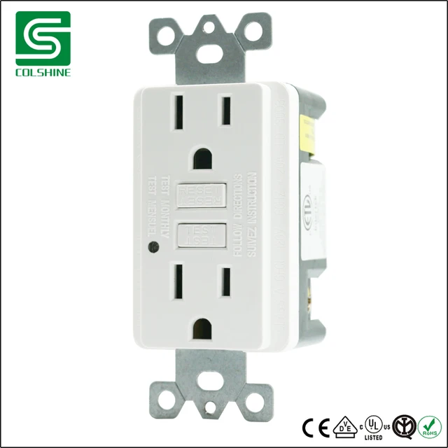 Ground Fault Circuit Interrupter Gfci 15a Dinding Outlet Socket Ground Fault Circuit Interrupter Gfci 15a Dinding Outlet Socket