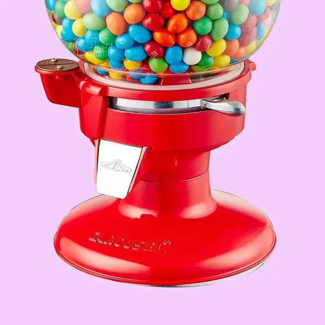 red metal gumball machines