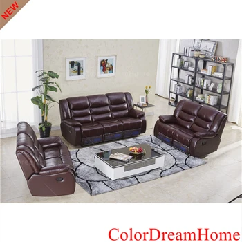 3pcs Full Set 6 Person Using Cheers Leather Sofa Recliner Cheers Leather Sofa Recliner