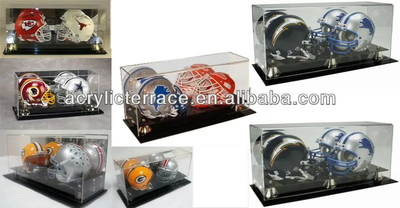 Vanjin Double Football Helmet Display