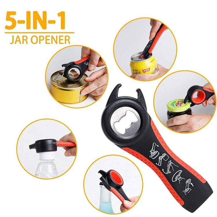 6-in-1 Multi Jar Opener Bottle Opener Sealing Off Plastic Milk Cartons ...