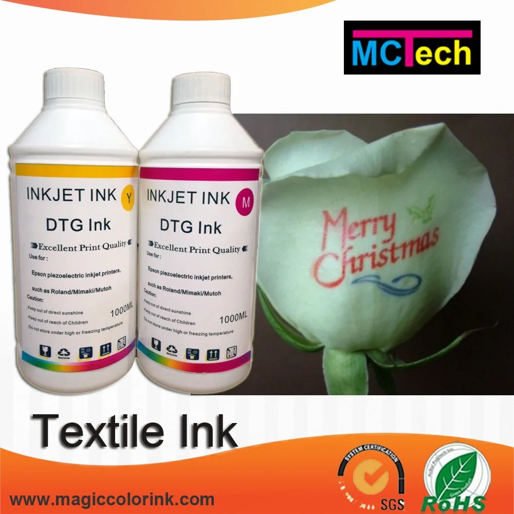 Cmyk White Textile Pigment Ink Dtg For Cotton T-shirt And Cotton Fabric ...