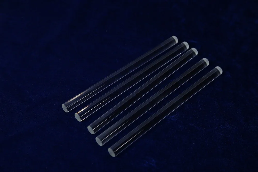 High Temperature Clear Transparent Optical Fiber Preform Quartz Glass ...