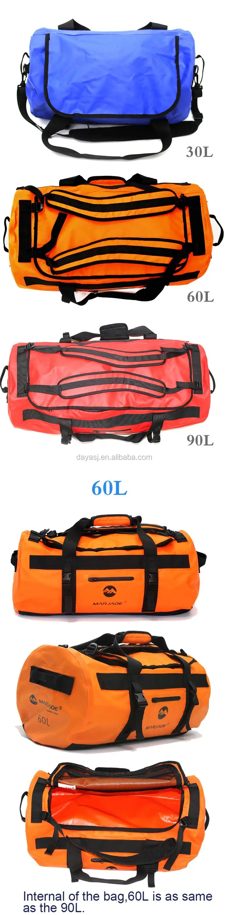 90l waterproof duffel bag