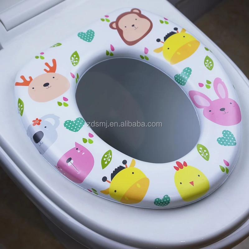 Potty Training Rembourré Siège De Toilette Bébé Doux Rembourré Avec Poignées Pattern Design