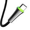 new arrived auto disconnect data cable nylon braided type c data transfer cable for android