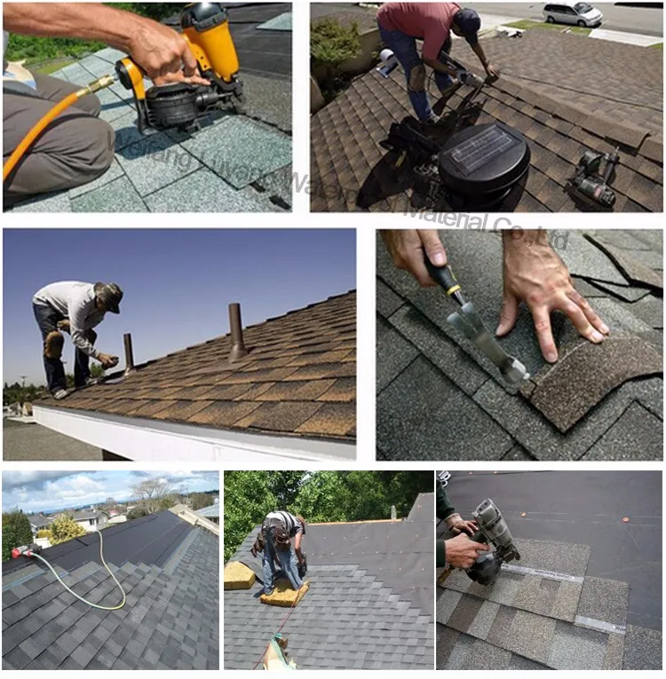 Fiberglass Modified Bitumen Roofing Tile Colorful Asphalt Shingle