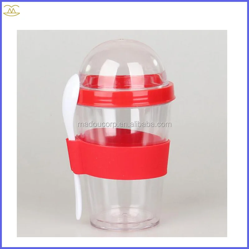 Wholesale Bpafree Plastic Salad Shaker Plastic Salad Cup With Fork
