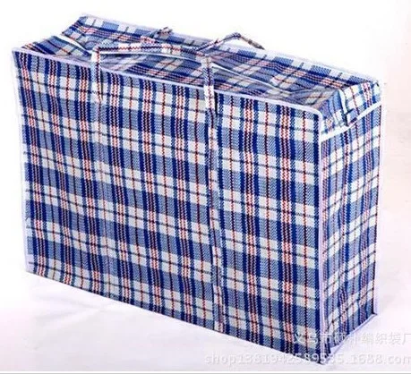 LARGE PLASTIC TRAVEL STORAGE LAUNDRY SHOPPING BAGS ZIPPER