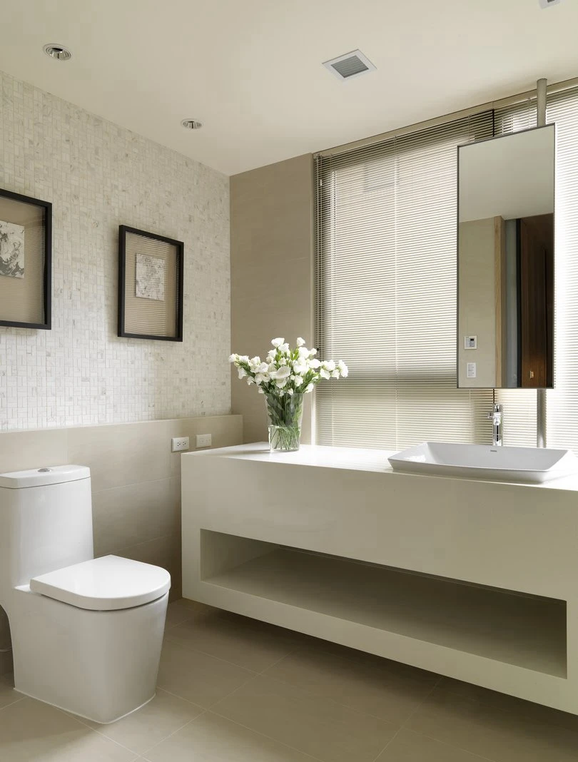 north america solid wood shaker bathroom cabinet with marble