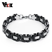 Vintage stainless steel chain hand bracelet for men jewelry chunky metal