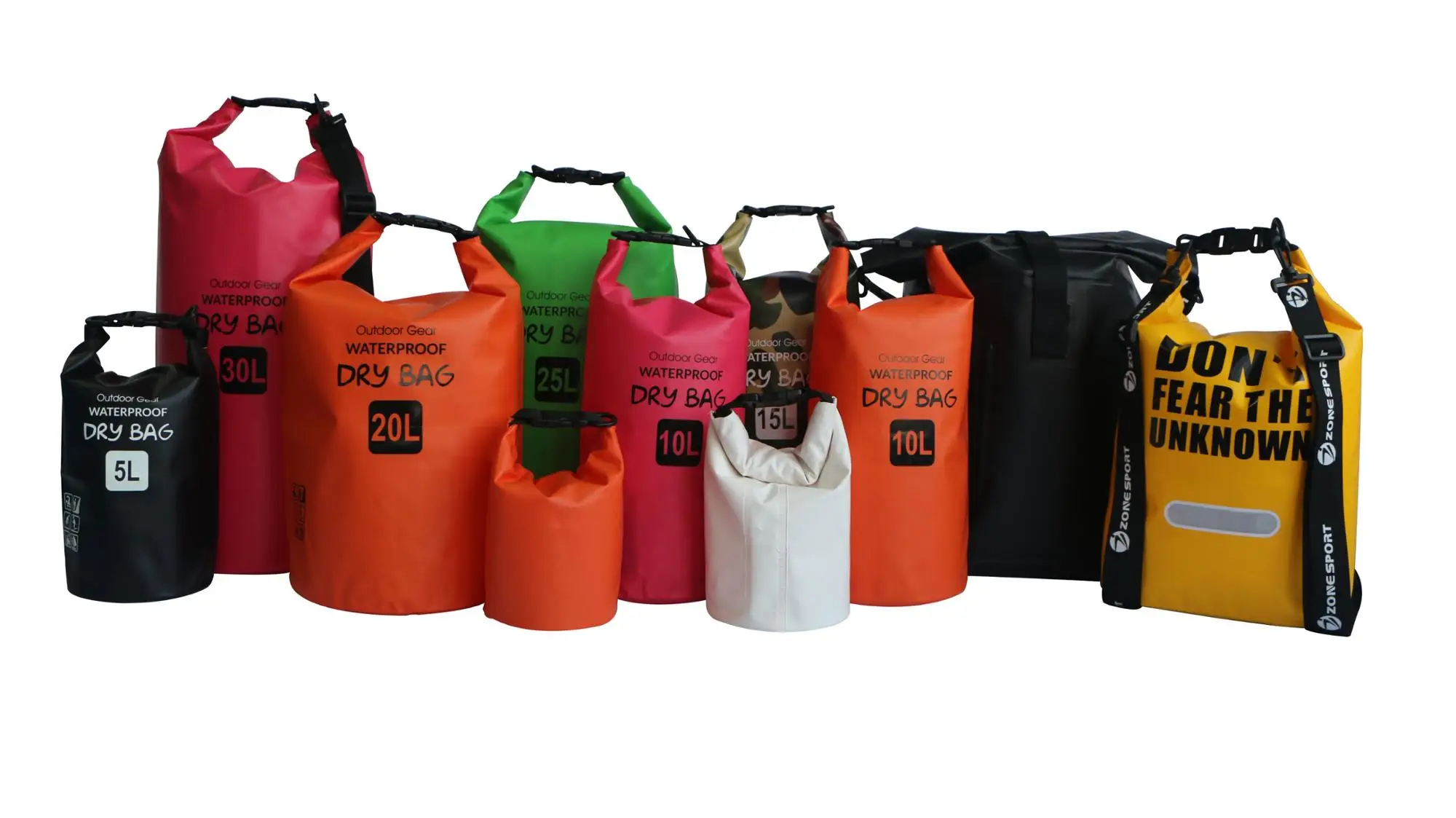 Stock Wholesale 2L 5L 10L 15L 20L 25L 30L PVC Waterproof Ocean Pack Wet Dry Bag