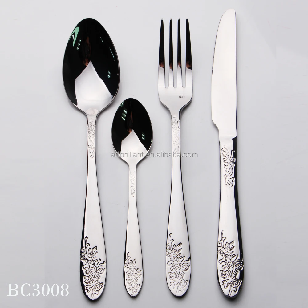 Stainless Steel Golden Cutlery 36pcs Set Bulk Gold Flatware For 12 Person With Gift Box Packing