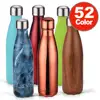 Cola Shaped 17oz 500ml Stainless Steel Sports Water Bottle Wood Double Wall Vacuum Insulated Coke Cola Shape Water Bottle