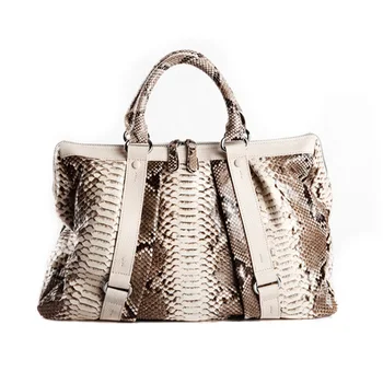 snakeskin tote handbag